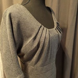 Size 8 Mad Men curvy dress in slate gray